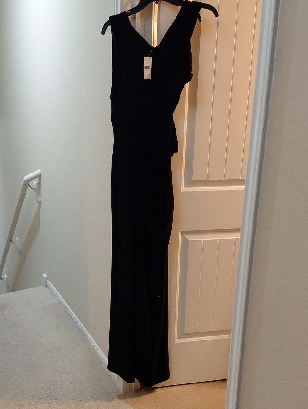Black Sleeveless Dress With Side Cutouts